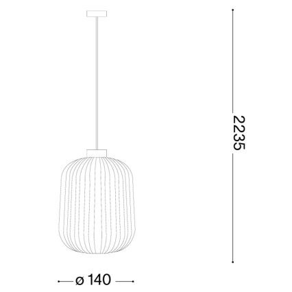 Ideal Lux - Riippuvalaisin johdolla MINT 1xE27/60W/230V, halkaisija 14 cm, vihreä