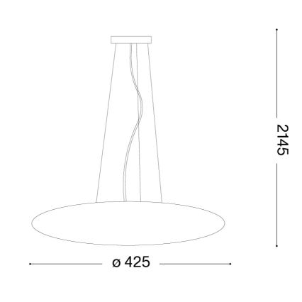 Ideal Lux - riippuvalaisin johdolla SMARTIES, 3xE27/42W/230V, Ø 42,5 cm, valkoinen