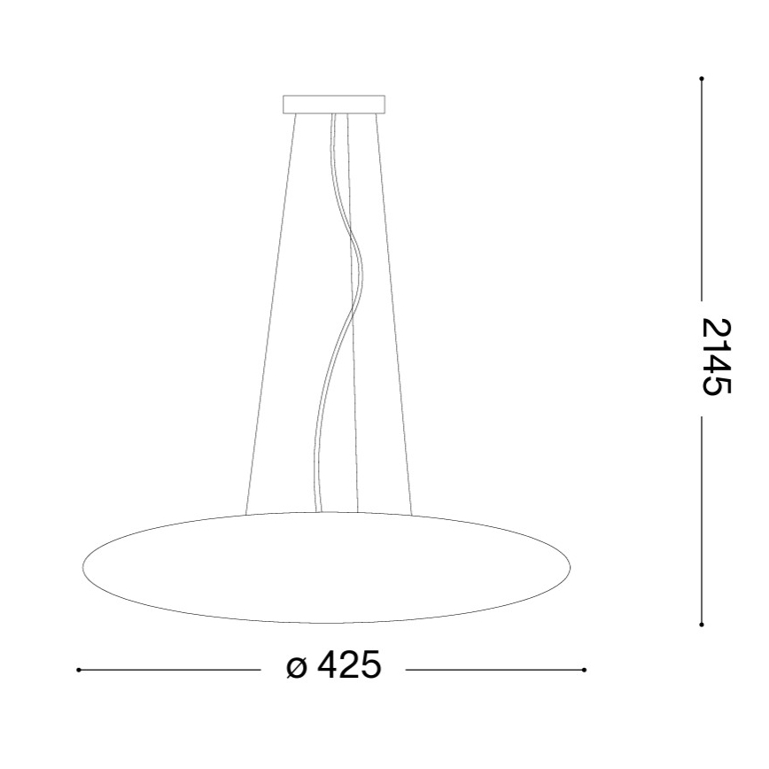 Ideal Lux - riippuvalaisin johdolla SMARTIES, 3xE27/42W/230V, Ø 42,5 cm, valkoinen