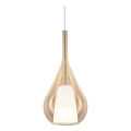 Ideal Lux - Riippuvalaisin kaapelilla KALIQUE 1xE27/42W/230V halkaisija 18 cm savunbeige