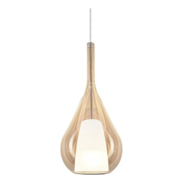 Ideal Lux - Riippuvalaisin kaapelilla KALIQUE 1xE27/42W/230V halkaisija 18 cm savunbeige