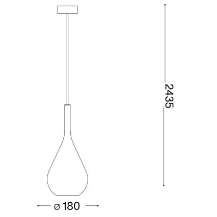 Ideal Lux - Riippuvalaisin kaapelilla KALIQUE 1xE27/42W/230V halkaisija 18 cm savunbeige