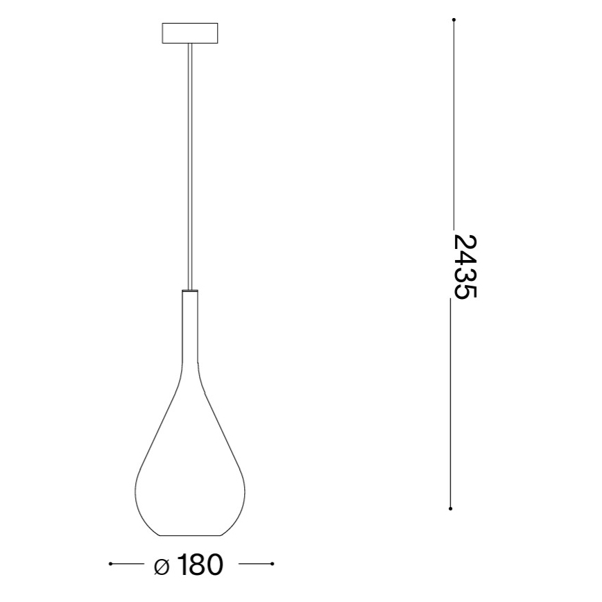 Ideal Lux - Riippuvalaisin kaapelilla KALIQUE 1xE27/42W/230V halkaisija 18 cm savunbeige