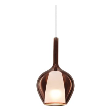 Ideal Lux - Riippuvalaisin kaapelilla KALIQUE 1xE27/42W/230V Ø 18 cm, savunvärinen kupari