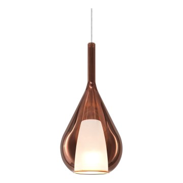 Ideal Lux - Riippuvalaisin kaapelilla KALIQUE 1xE27/42W/230V Ø 18 cm savunvärinen kupari