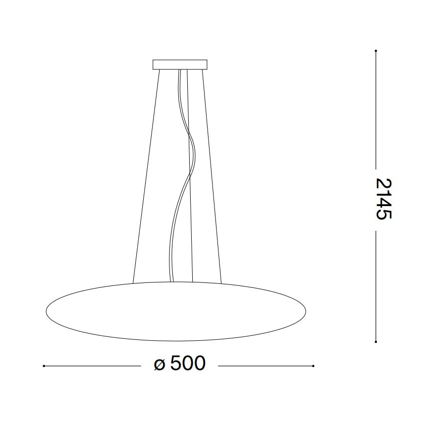 Ideal Lux - Riippuvalaisin kaapelilla SMARTIES 3xE27/42W/230V 50 cm valkoinen