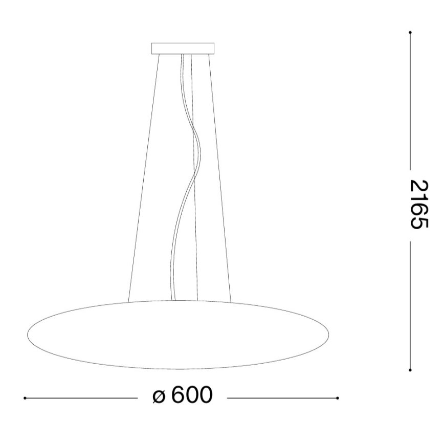 Ideal Lux - riippuvalaisin kaapelilla SMARTIES 5xE27/42W/230V halkaisija 60 cm valkoinen