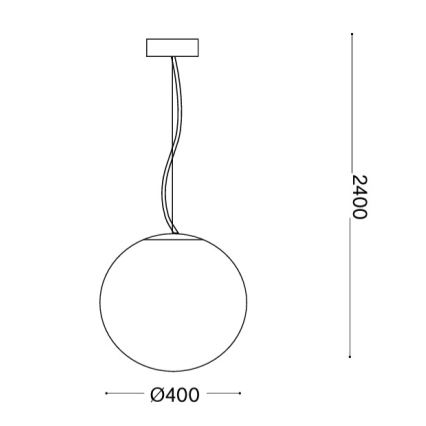 Ideal Lux - Riippuvalaisin MAPA 1xE27/42W/230V Ø 40 cm, valkoinen