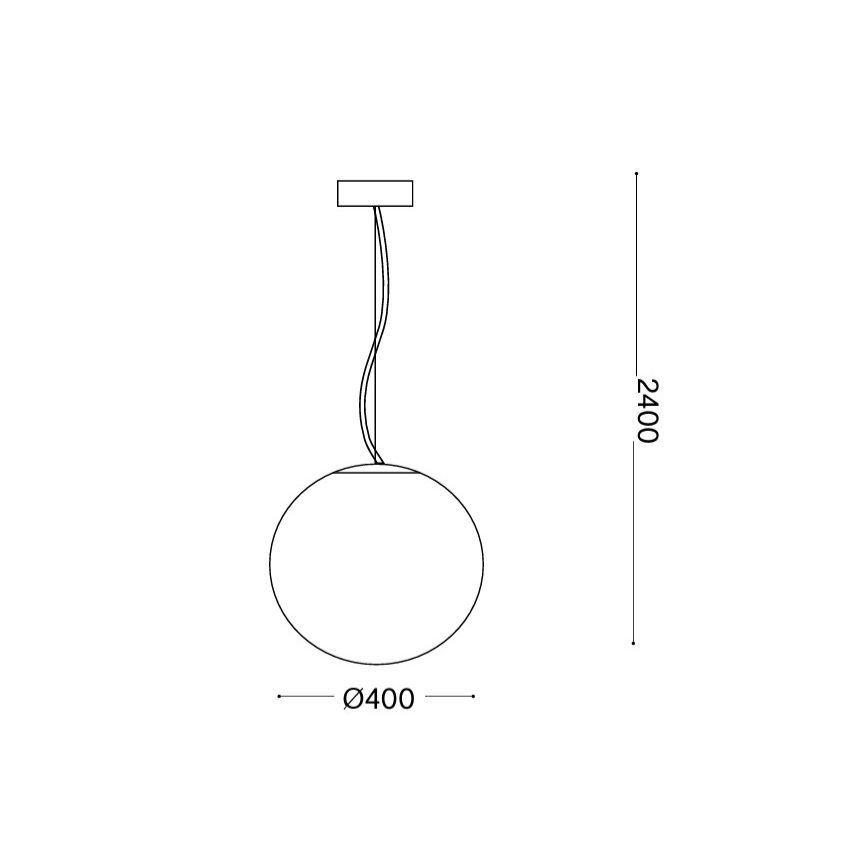 Ideal Lux - Riippuvalaisin MAPA 1xE27/42W/230V Ø 40 cm, valkoinen