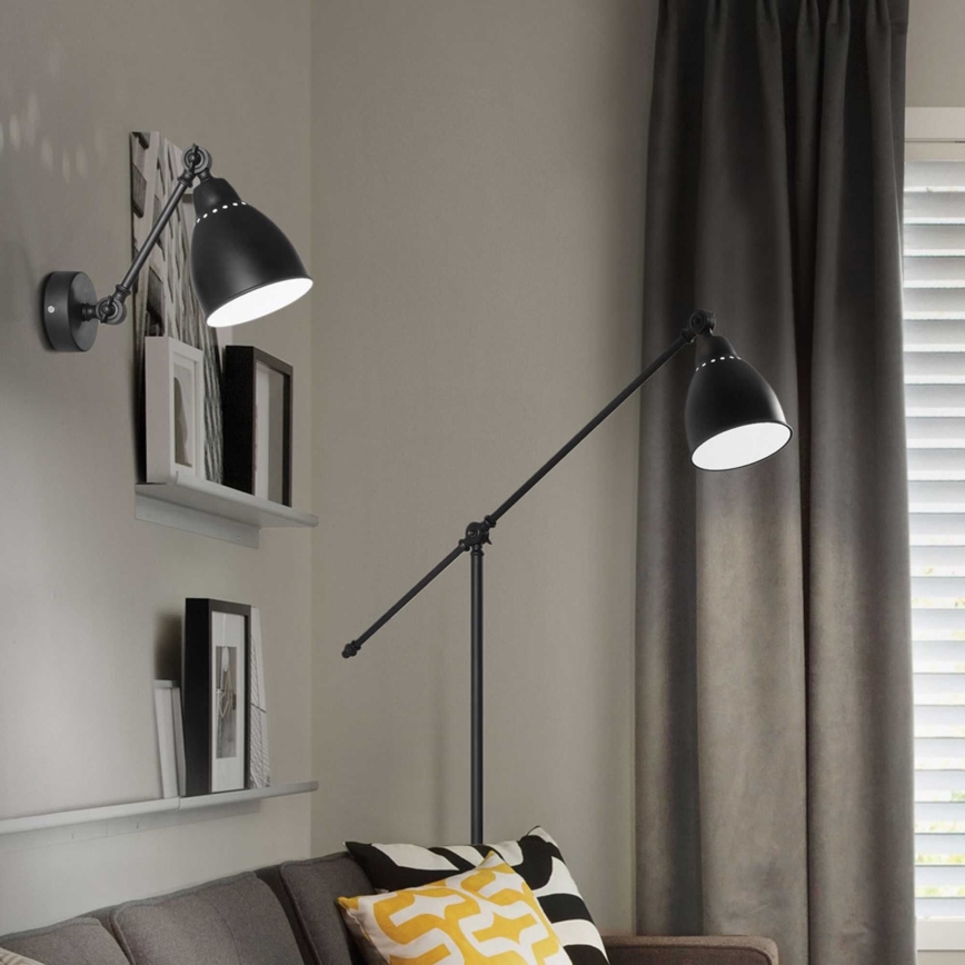 Ideal Lux - Seinävalaisin 1xE27/42W/230V musta