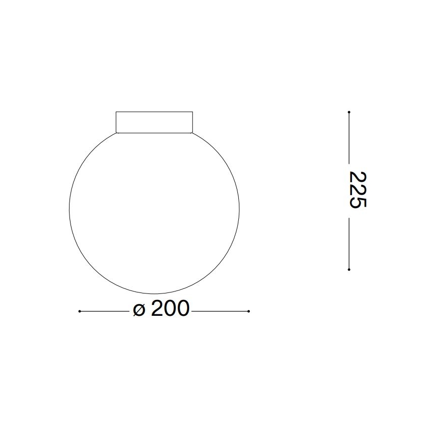 Ideal Lux - Seinävalaisin CARTA 1xE27/25W/230V halkaisija 20 cm valkoinen