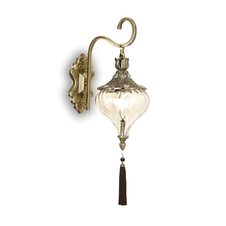 Ideal Lux - Seinävalaisin HAREM 1xE27/42W/230V messinki