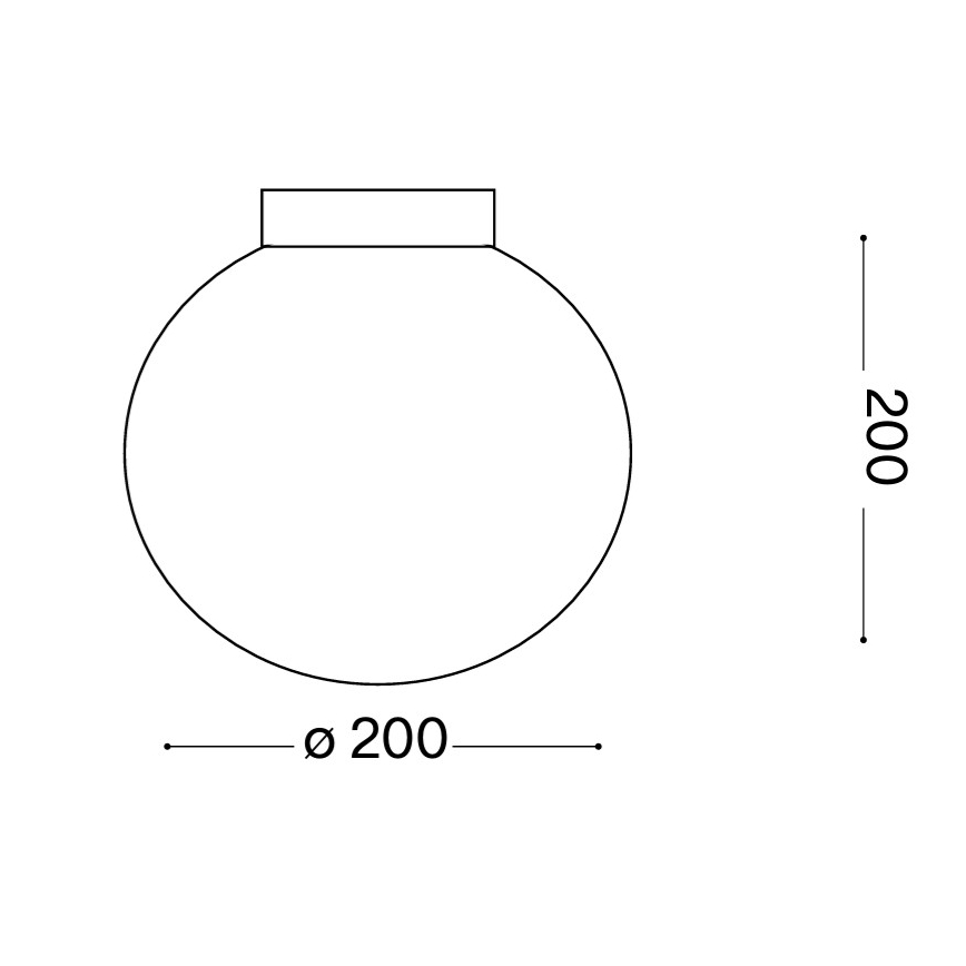 Ideal Lux - Seinävalaisin MAPA 1xE27/42W/230V Ø 20 cm valkoinen