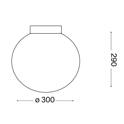 Ideal Lux - Seinävalaisin MAPA 1xE27/42W/230V Ø 30 cm valkoinen