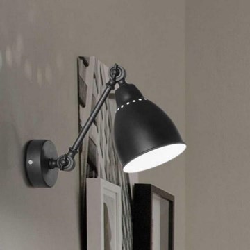 Ideal Lux - Seinävalaisin NEWTON 1xE27/42W/230V musta