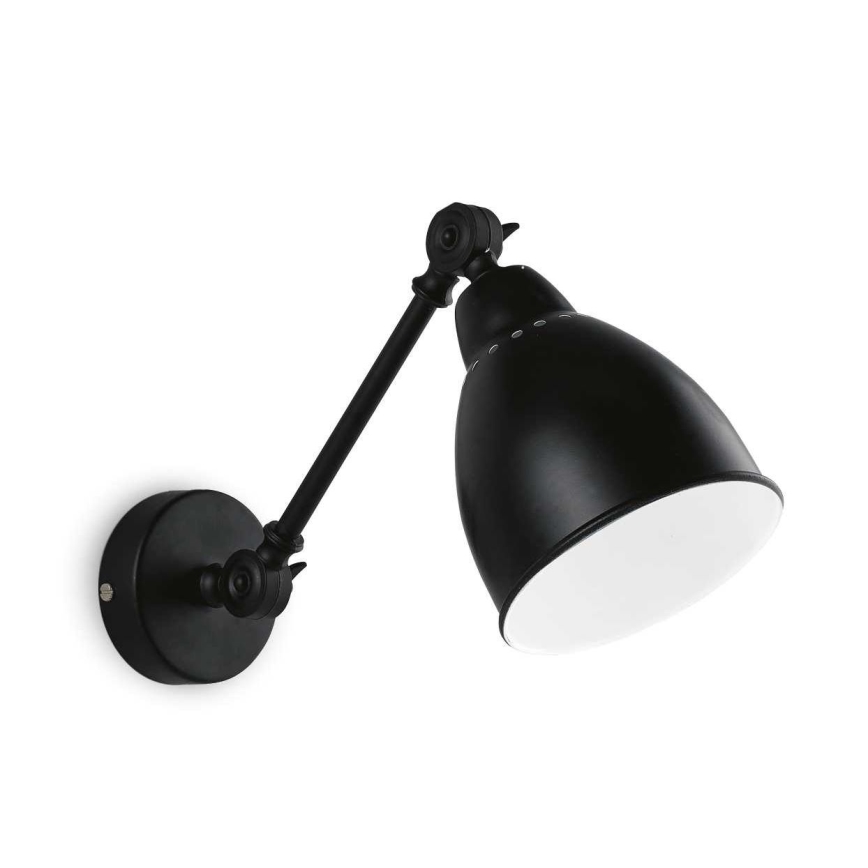Ideal Lux - Seinävalaisin NEWTON 1xE27/42W/230V musta