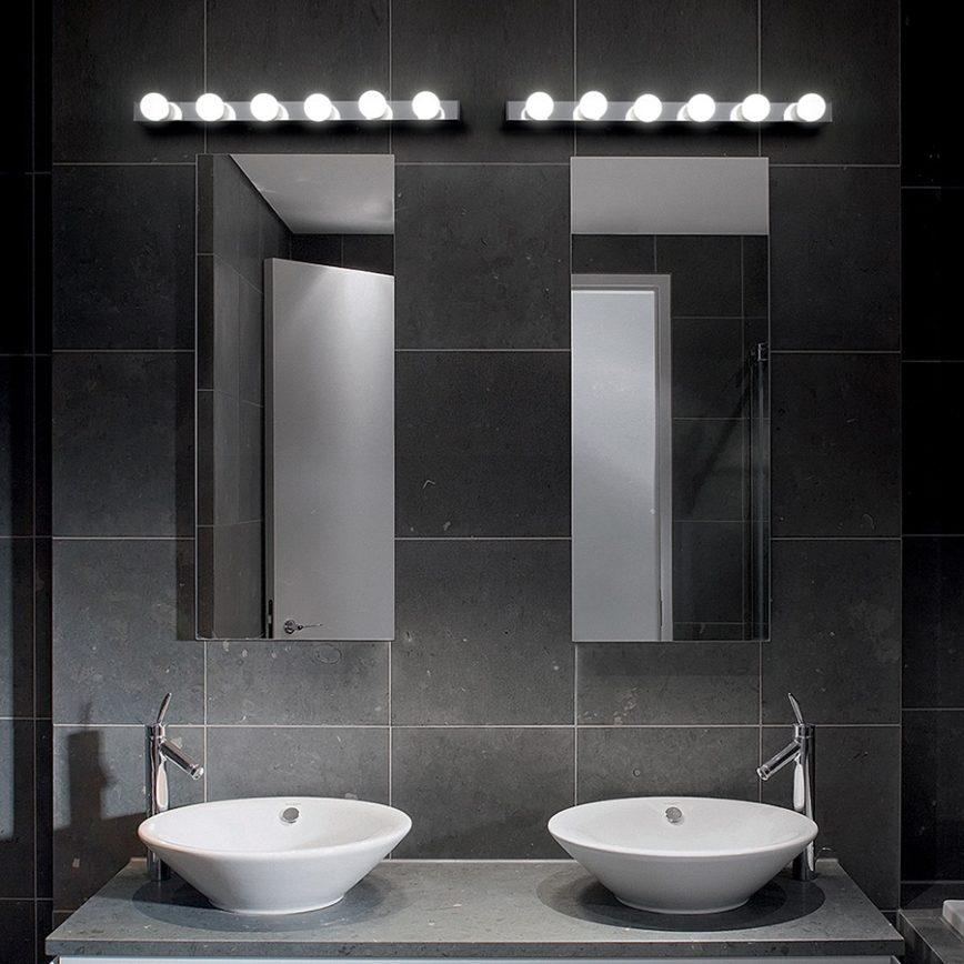 Ideal Lux - Seinävalaisin PRIVE 6xE14/40W/230V kiiltävä kromi