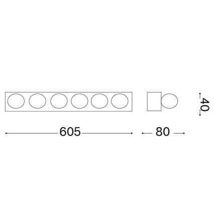 Ideal Lux - seinävalaisin PRIVE 6xE14/40W/230V valkoinen