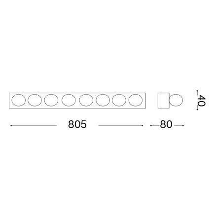 Ideal Lux - Seinävalaisin PRIVE 8xE14/40W/230V valkoinen