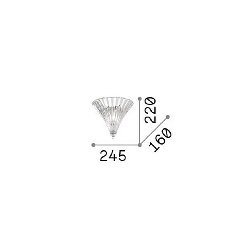 Ideal Lux - Seinävalaisin SANTA 1xE14/40W/230V kirkas