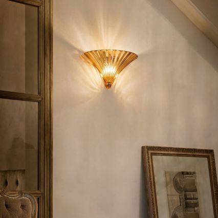 Ideal Lux - Seinävalaisin SANTA 1xE14/40W/230V kultainen