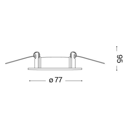 Ideal Lux - SETTI 3x Upotettu valo 1xGU10/50W/230V