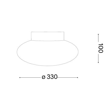 Ideal Lux - SMARTIES kattovalaisin 1xE27/42W/230V, Ø 33 cm, valkoinen