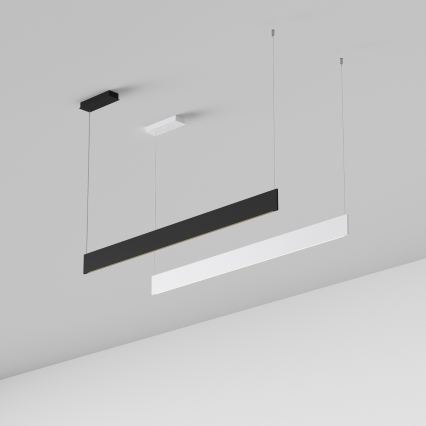Ideal Lux - STEEL LED, LED-riippuvalaisin vaijerilla 24W/230V 3000K CRI 90 120 cm, valkoinen