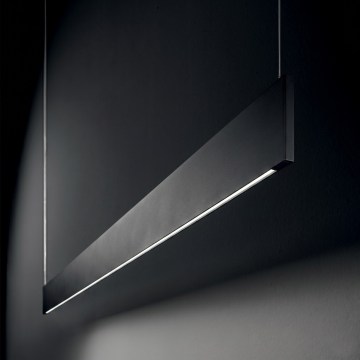 Ideal Lux - STEEL LED -riippuvalaisin kaapelilla, 24 W, 230 V, 3000 K, CRI 90, 120 cm, musta