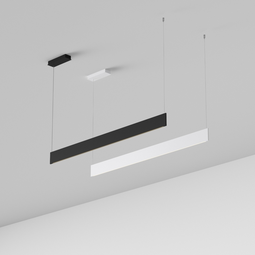 Ideal Lux - STEEL LED -riippuvalaisin kaapelilla, 24 W, 230 V, 3000 K, CRI 90, 120 cm, musta