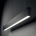 Ideal Lux - STEEL LED -riippuvalaisin vaijerilla, 29 W / 230 V, 3000 K, CRI 90, 120 cm, musta