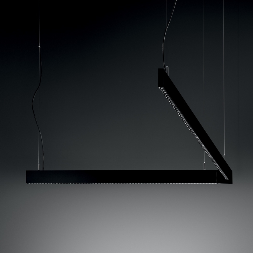Ideal Lux - STEEL LED -riippuvalaisin vaijerilla, 29 W / 230 V, 3000 K, CRI 90, 120 cm, musta