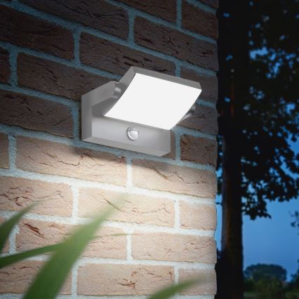 Ideal Lux - SWIPE LED ulkoseinävalaisin anturilla 21W/230V CRI 90 IP54 harmaa