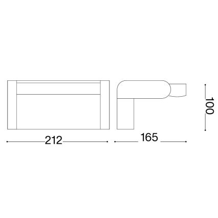Ideal Lux - SWIPE LED ulkoseinävalaisin anturilla 21W/230V CRI 90 IP54 harmaa