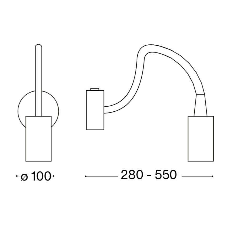 Ideal Lux - taivutettava LED-lukuvalo FOCUS LED/4W/230V CRI 90 kiiltävä kromi