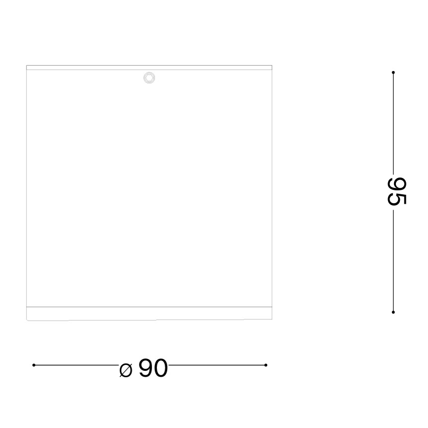 Ideal Lux - Ulkokohdevalaisin TECHO 1xGU10/20W/230V, halkaisija 9 cm, IP54, antrasiitti