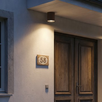 Ideal Lux - Ulkokäyttöön tarkoitettu kohdevalaisin GUN 1xGU10/28W/230V halkaisija 11 cm IP55 ruskea