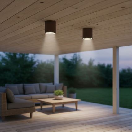 Ideal Lux - Ulkokäyttöön tarkoitettu kohdevalaisin GUN 1xGU10/28W/230V halkaisija 11 cm IP55 ruskea