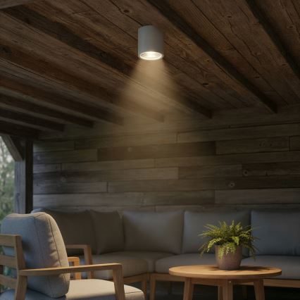 Ideal Lux - Ulkokohdevalaisin GUN 1xGU10/28W/230V IP55 harmaa