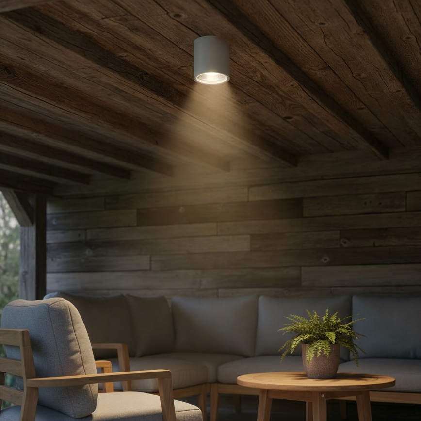 Ideal Lux - Ulkokohdevalaisin GUN 1xGU10/28W/230V IP55 harmaa