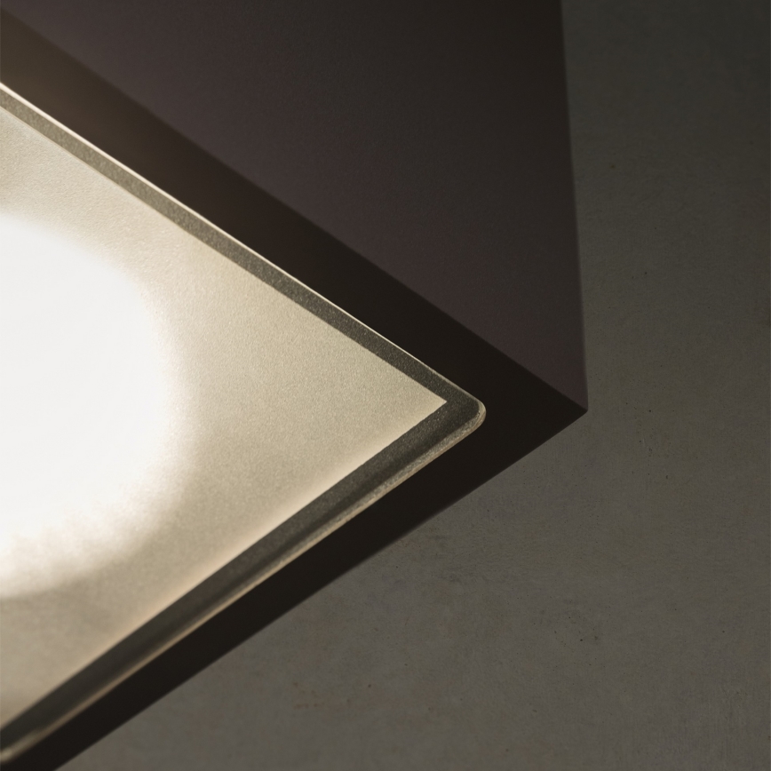 Ideal Lux - Ulkokohdevalaisin TECHO 1xGU10/20W/230V 15x15 cm IP54 musta