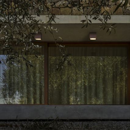 Ideal Lux - ulkokohdevalaisin TECHO 1xGU10/20W/230V 15x15 cm IP54 ruskea