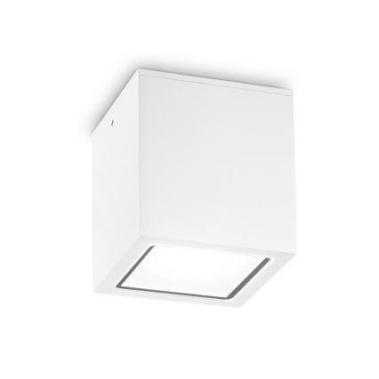 Ideal Lux - Ulkokohdevalaisin TECHO 1xGU10/20W/230V 15x15 cm IP54 valkoinen