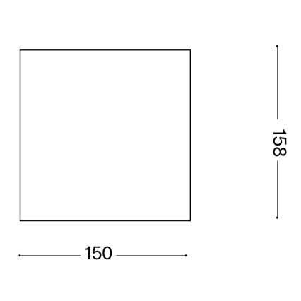 Ideal Lux - Ulkokohdevalaisin TECHO 1xGU10/20W/230V 15x15 cm IP54 valkoinen