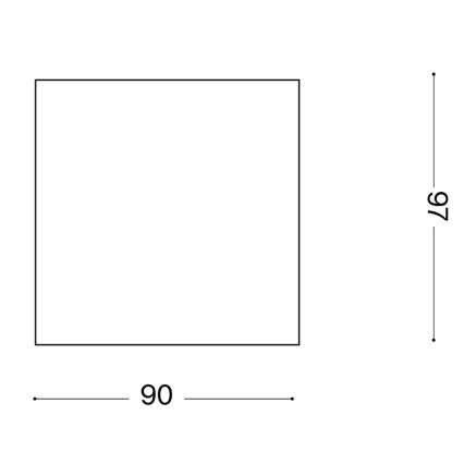 Ideal Lux - Ulkokohdevalaisin TECHO 1xGU10/20W/230V 9x9 cm IP54 ruskea