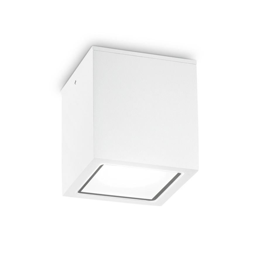 Ideal Lux - Ulkokohdevalaisin TECHO 1xGU10/20W/230V 9x9 cm IP54 valkoinen