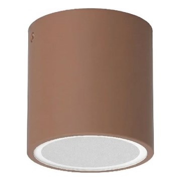 Ideal Lux - Ulkokohdevalaisin TECHO 1xGU10/20W/230V halkaisija 9 cm IP54 ruskea