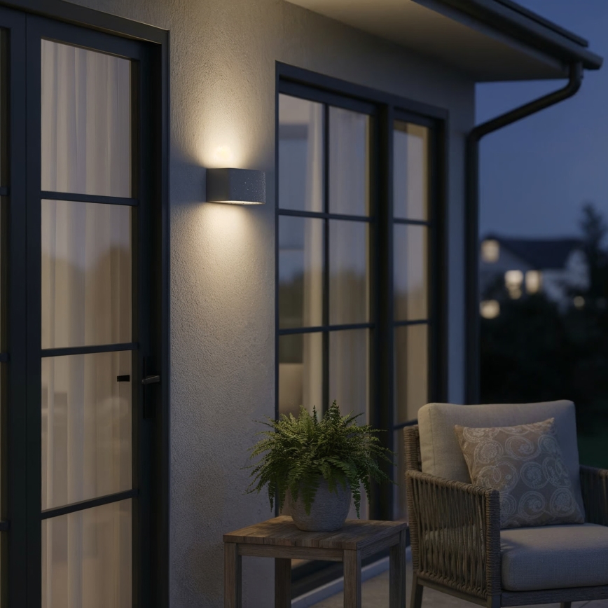 Ideal Lux - Ulkoseinävalaisin ANDROMEDA 1xE27/60W/230V IP55 antrasiitti