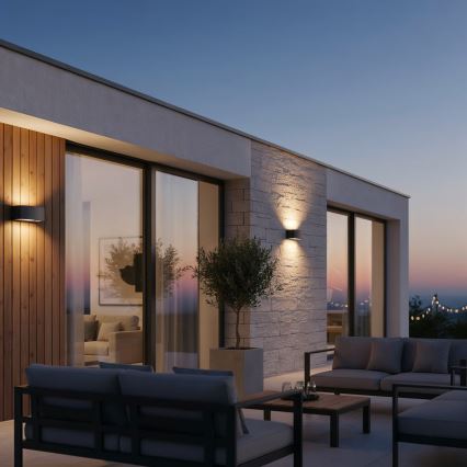 Ideal Lux - Ulkoseinävalaisin ANDROMEDA 1xE27/60W/230V IP55 musta