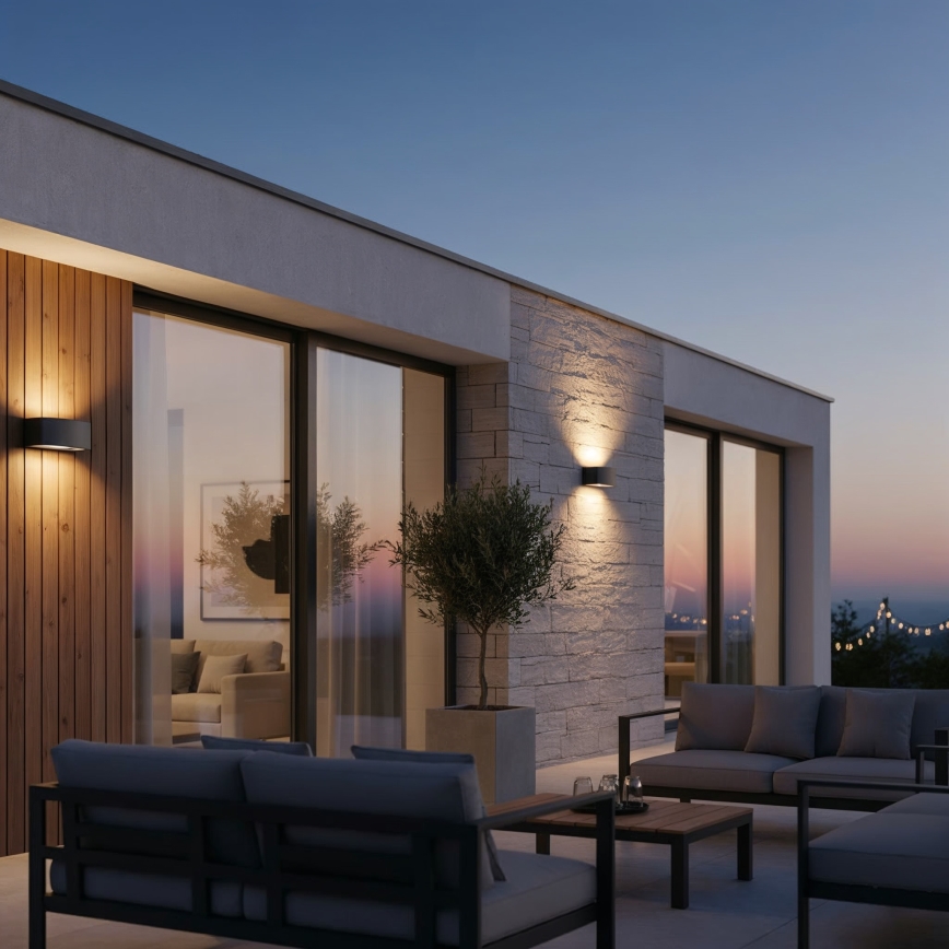 Ideal Lux - Ulkoseinävalaisin ANDROMEDA 1xE27/60W/230V IP55 musta